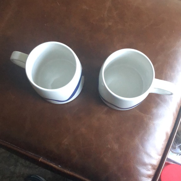 Set of 2 Origin Blue Wave Design Stoneware Coffee / Tea Mug 14 oz NWOT - Picture 5 of 5